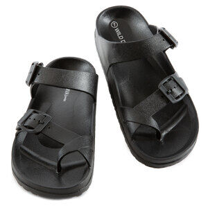 Sole La Vie Kristen-06 Flat Sandals Black 10 US
